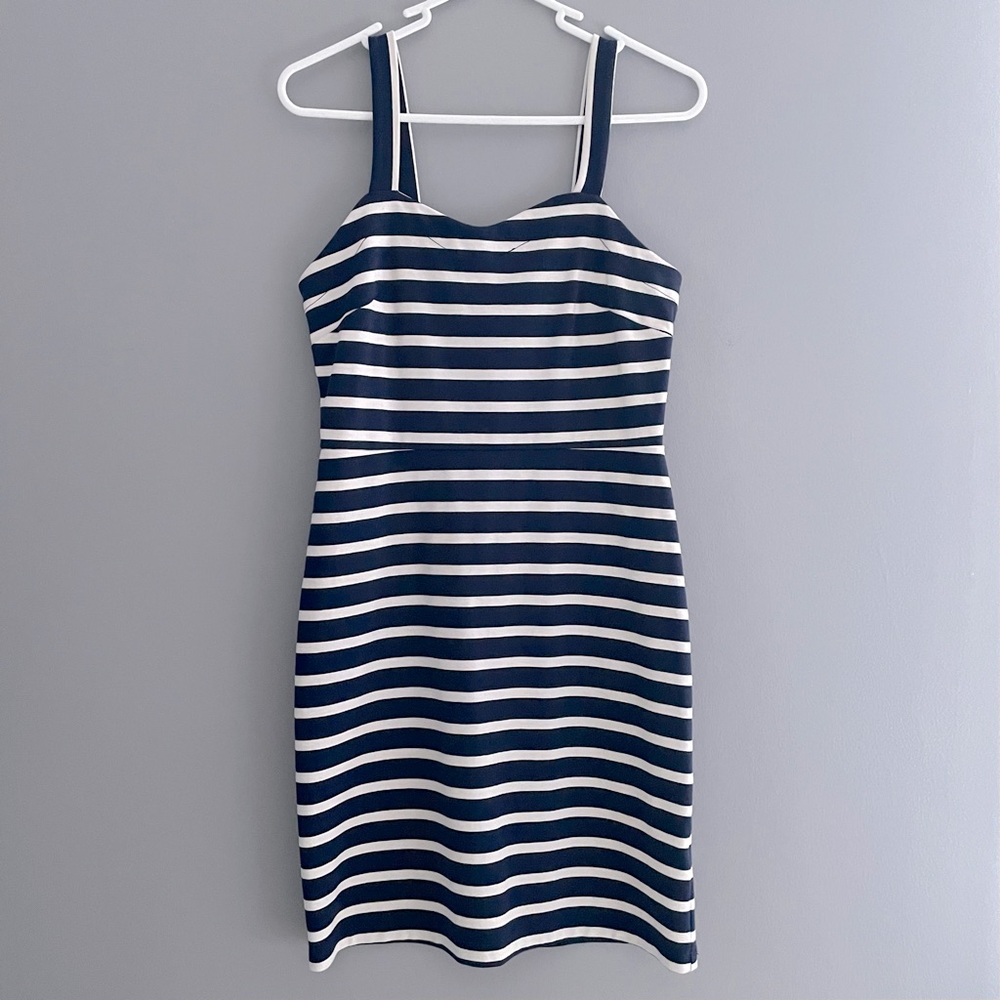 Old Navy Ponte Tank Mini Dress - XS Navy/White Stripe